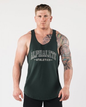 Alphalete AA Raw Cut Tanktop Heren Groen | 47RYKUMAX