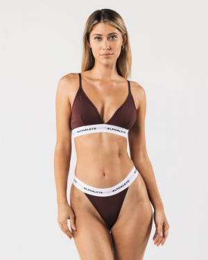 Alphalete Acutelette Ondergoed Dames Bordeaux | 10HFIKRGM