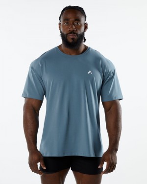 Alphalete Emblem Overhemd Heren Blauw | 10XTZMOFQ