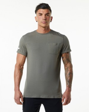 Alphalete Evo Pocket Overhemd Heren Grijs | 67APMIDOQ