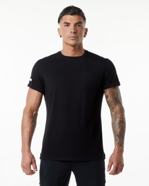Alphalete Evo Pocket Overhemd Heren Zwart | 50PEWIKCX