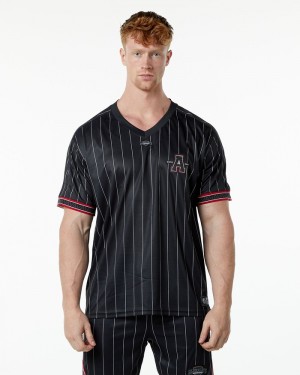 Alphalete Varsity NFL Jersey Overhemd Heren Zwart | 65IYSNUQG