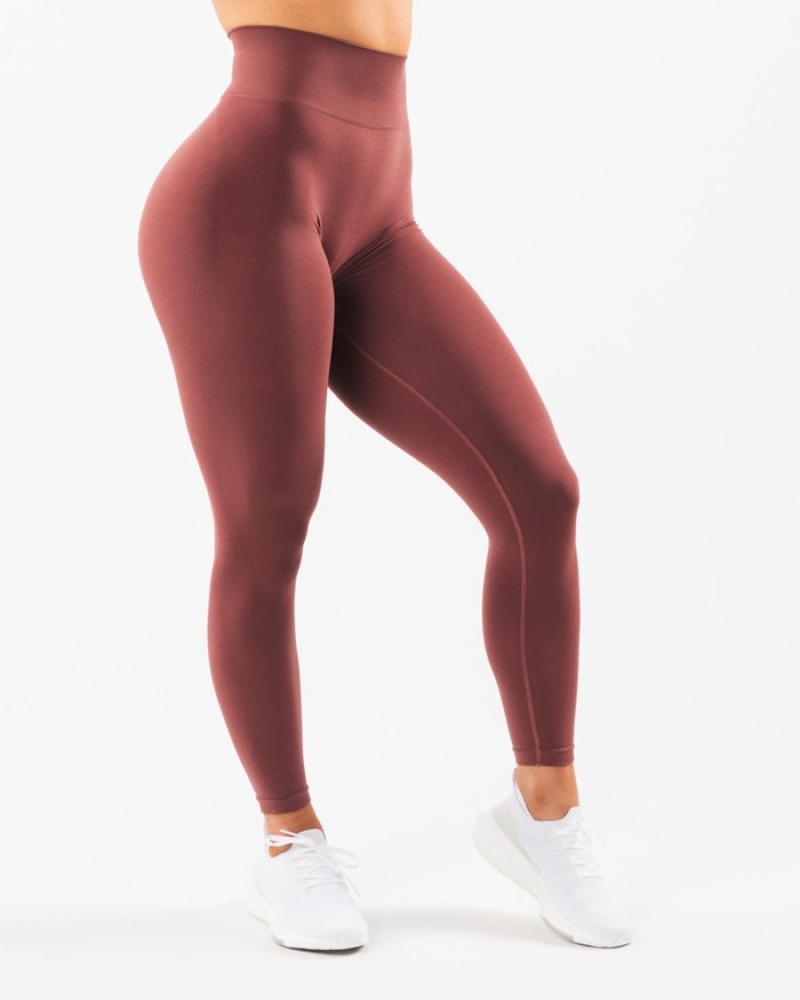 Alphalete Amplify Leggings Dames Bordeaux | 56VEAJTIH