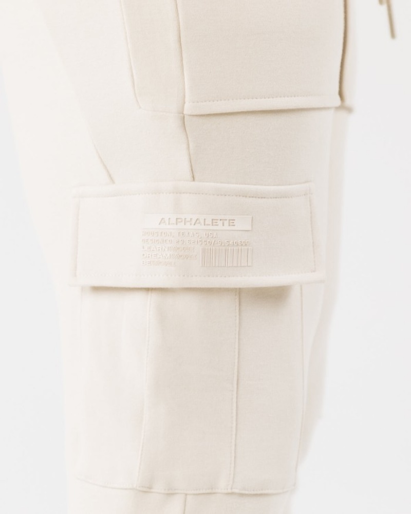 Alphalete Identity Cargo Joggingbroeken Heren Wit | 10SYNKODW