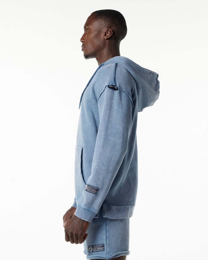Alphalete Very Terry Hoodie Heren Blauw | 94RKHEXTA