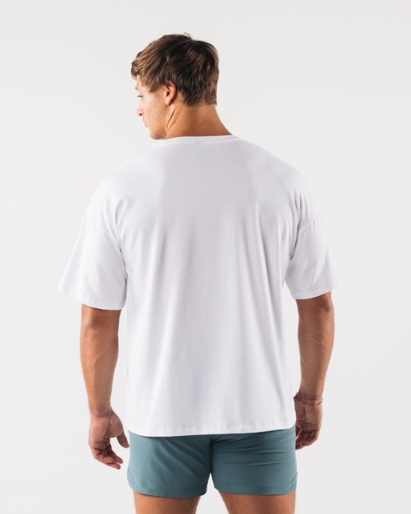 Alphalete Wolf Head Paisley Print Overhemd Heren Wit | 92CNRABGM